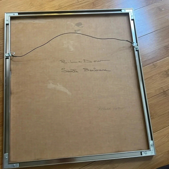 Richard La Dow Vintage Signed Original Painting Stamp Art signed Framed - Picture 4 of 6